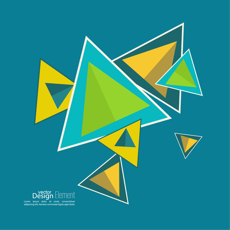 Abstract background with hipster triangles. Scattered triangle pattern backgroundのイラスト素材