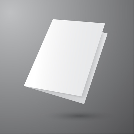 Blank empty magazine or book or booklet, brochure, catalog, leaflet, template  on a gray background. vectorのイラスト素材