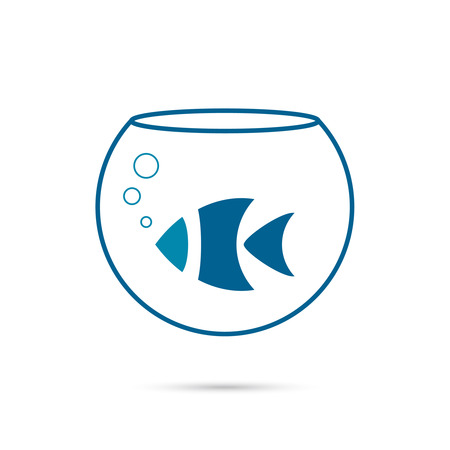 Creative element icon. fish in an aquariumのイラスト素材