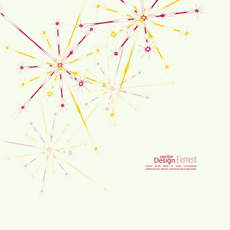 Virtual abstract background with particle, molecule structure. chemical compounds. creative vector. Science and connection concept. Explosion and destructionのイラスト素材