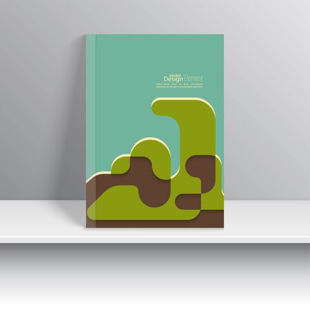 Magazine Cover with colored stripes. For book, brochure, flyer, poster, booklet, leaflet, cd cover design, postcard, business card, annual report. vector illustration. abstract backgroundのイラスト素材