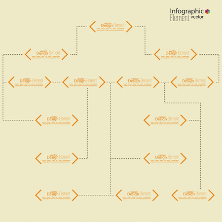 Corporate organization chart template with quotes elements and place for text.のイラスト素材