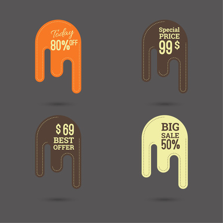 Set price tag. best offer, today 80 off, special price, big sale, best offer. drip banner.のイラスト素材