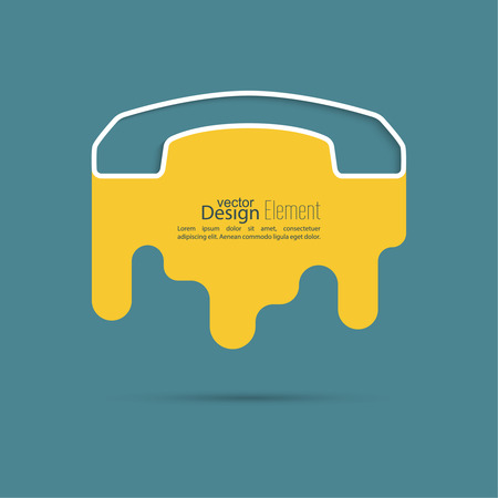 Abstract background with handset and copy space. Call technical support. Contacts.のイラスト素材