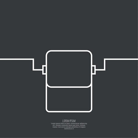 Roll of toilet paper hanging on the holder. Vector illustration.のイラスト素材