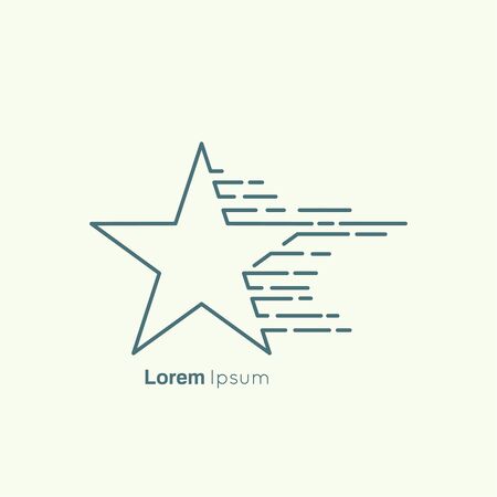 Corporate icon template. icon flying stars. Comet.のイラスト素材