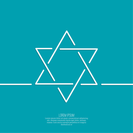 Star of david. Vector. minimal. Outline. backgroundのイラスト素材