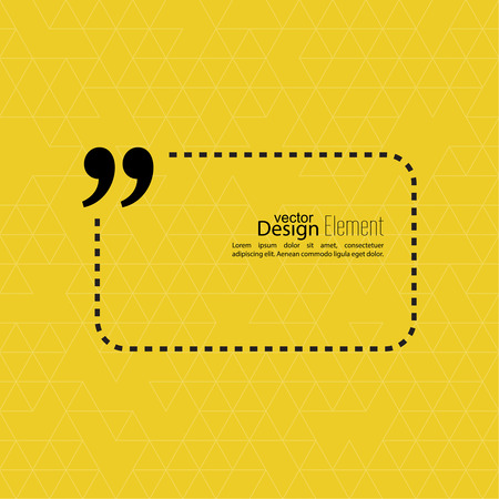 Vector abstract background with triangles.Quotation Mark Speech Bubble. Quote sign icon.のイラスト素材