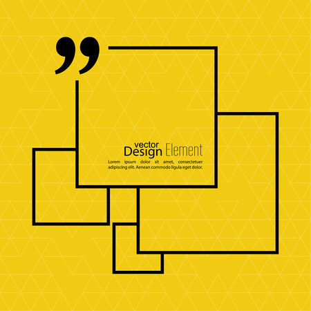 Vector abstract background with triangles.Quotation Mark Speech Bubble. Quote sign icon.のイラスト素材