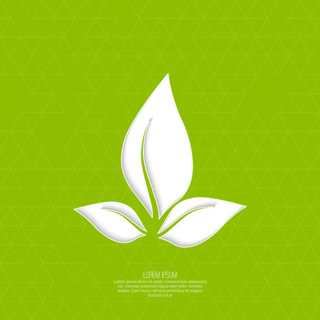 Green eco friendly background with a triangular pattern.のイラスト素材