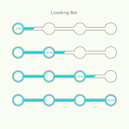 Set of vector downloaders. progress bar and loading icon. ui preloader web elements. flat designのイラスト素材