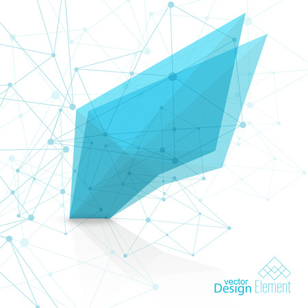 Virtual abstract background with particle,  molecule structure. genetic and chemical compounds. creative vector. Space and constellations. Science and connection concept. Social network.のイラスト素材