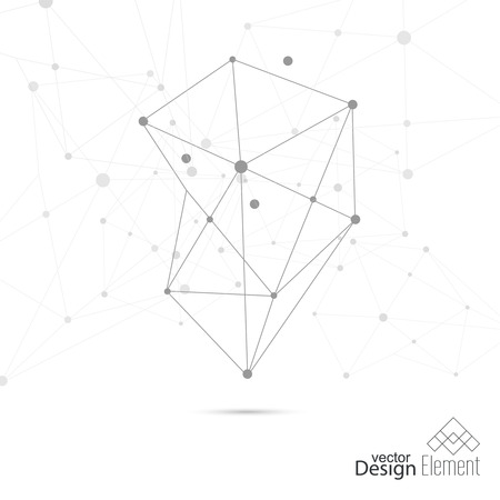 Virtual abstract background with particle,  molecule structure. genetic and chemical compounds. creative vector. Space and constellations. Science and connection concept. Social network.のイラスト素材