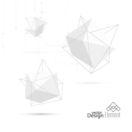 Abstract polygonal geometric shape. low poly and minimal style. Vector illustrationのイラスト素材