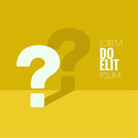 Question mark icon. Help symbol. FAQ sign on a yellow background. vectorのイラスト素材