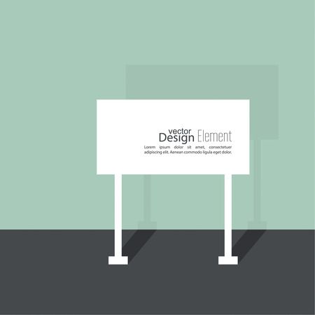 Abstract  background with  signs. Road sign. Warning. blank space for advertising, ads, text. flat design with shadowのイラスト素材