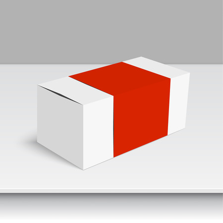 Package white box on a white background. vectorのイラスト素材
