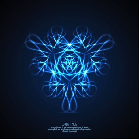 Abstract background with fractal. Vector. Electric arc, lightning, light intersectionのイラスト素材