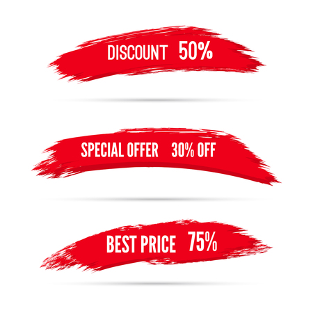 Smear a watercolor painting. Discount goods. Special offer, best price of 50 off.のイラスト素材