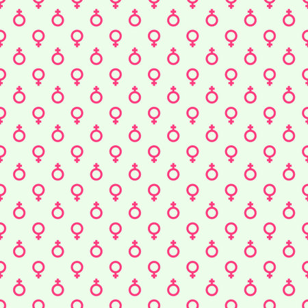 Repeating geometric background with  symbol of  feminine. のイラスト素材