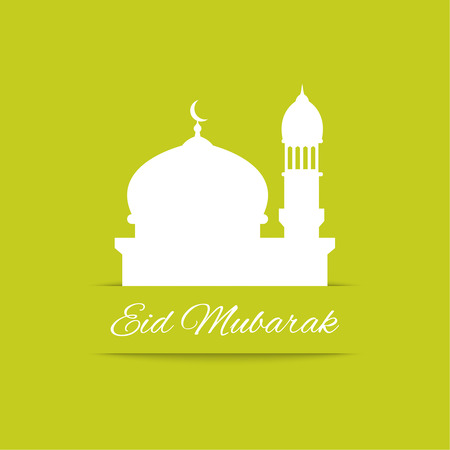 Arab mosque. minimal. Eid Mubarak. Abstract backgroundのイラスト素材