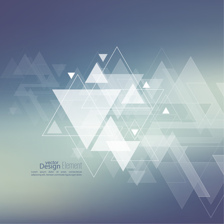 Abstract blurred background with hipster stream flying triangles debris. Triangle pattern background. For cover book, brochure, flyer, poster, magazine, cd cover design, t-shirt.のイラスト素材