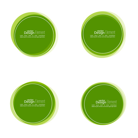 Vector abstract circles set. Abstract vector banners. Design elements.のイラスト素材