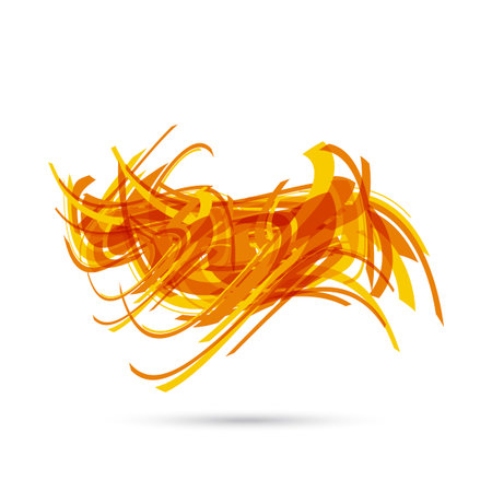 Twisted pieces of geometric bands.  Abstract background with colored elements.  For cover book, brochure, flyer, poster, magazine, booklet, leaflet, annual reportのイラスト素材