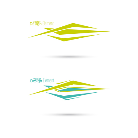 Vector arrow. Sharp dynamic geometric shape.のイラスト素材