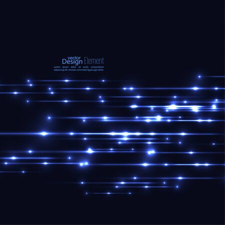Abstract background with glowing rays. Futuristic techno design. Horizontal line. For parties, annual reports, software, anniversary, scientific research. Vectorのイラスト素材