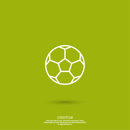 Vector icon of a soccer ball on a green background. football. For web and mobile applications.のイラスト素材