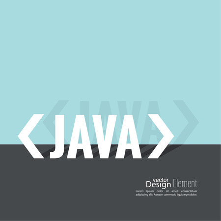 Progrmming code vector. Closing brackets and slash, java. Operator in a programming language. Flat design with shadow.のイラスト素材