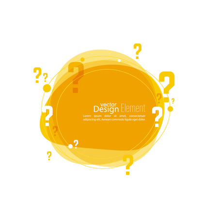 Question mark icon. Help symbol. FAQ sign on background. vector. Banner roundish formのイラスト素材