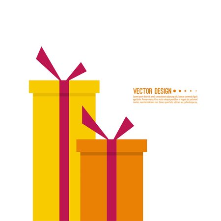 Festive abstract background with boxes of gifts. Surprise and bright holiday gift. Vectorのイラスト素材