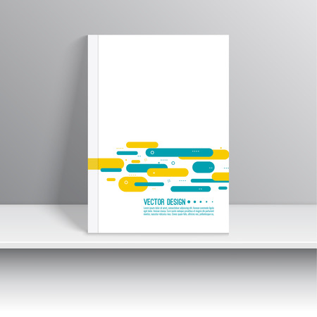 Cover for journal, magazine. Leaflet Flyer template A4 size design. Layout for book, brochure, flyer, poster, booklet, leaflet, postcard flier headline annual report vectorのイラスト素材