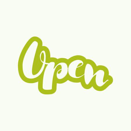 The inscription is open.のイラスト素材