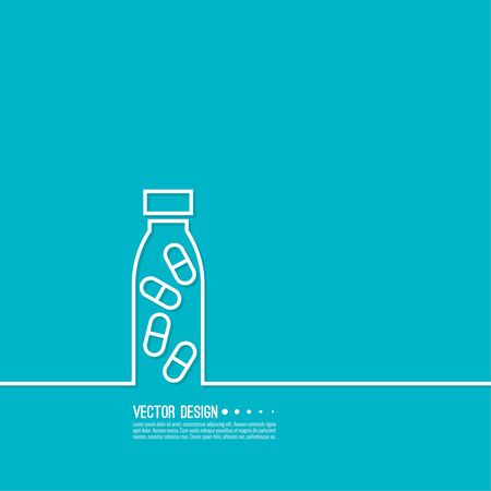 Pill bottle for capsules.のイラスト素材