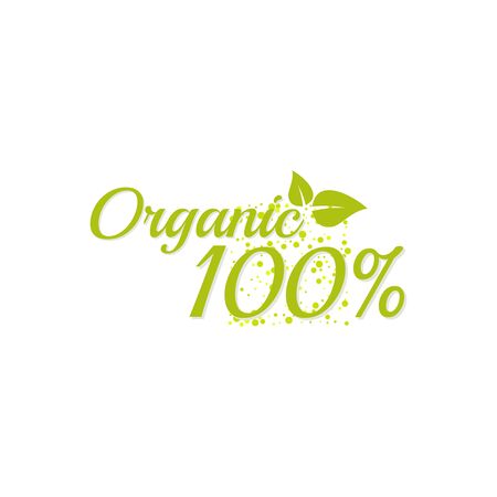 Inscription 100 percentage organic.のイラスト素材