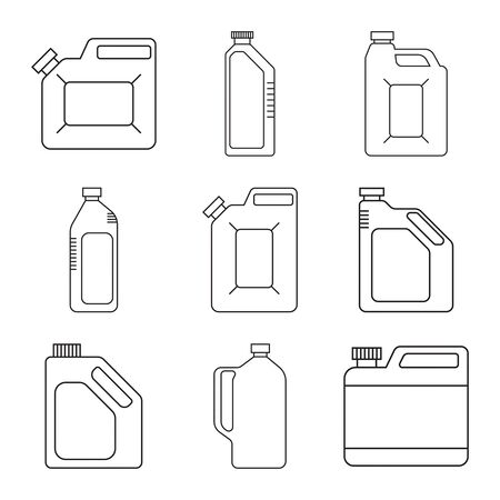Blank Plastic Canisters.のイラスト素材