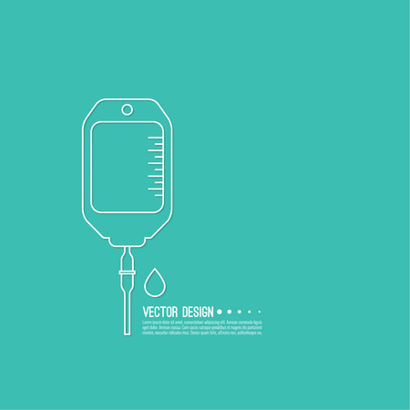 Vector iv bag icon.のイラスト素材