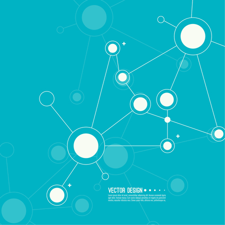 Virtual abstract neural network background.のイラスト素材