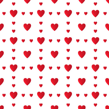 Red hearts seamless pattern.
