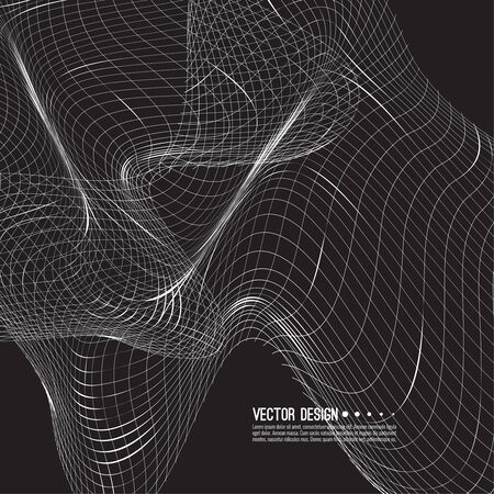 Distorted wave monochrome texture.のイラスト素材