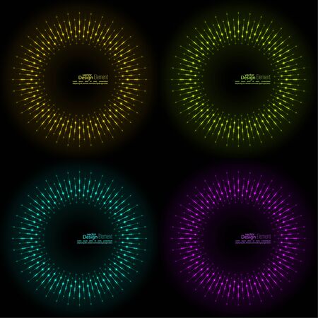 Abstract techno on black background. Vector illustration,のイラスト素材