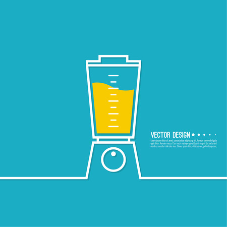 Electric kitchen appliance, blender.のイラスト素材