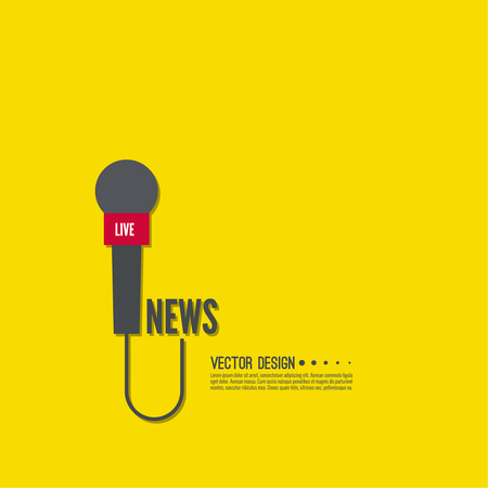 Microphone with a wire.のイラスト素材