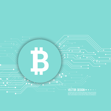 Crypto currency Bitcoin.のイラスト素材