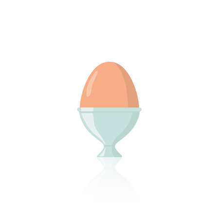 Vector icon hard-boiled eggs in egg cups.のイラスト素材