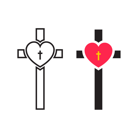 Vector crucifix cross.のイラスト素材