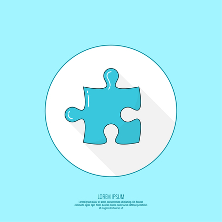 Vector concept icon with Jigsaw puzzle pieces.のイラスト素材